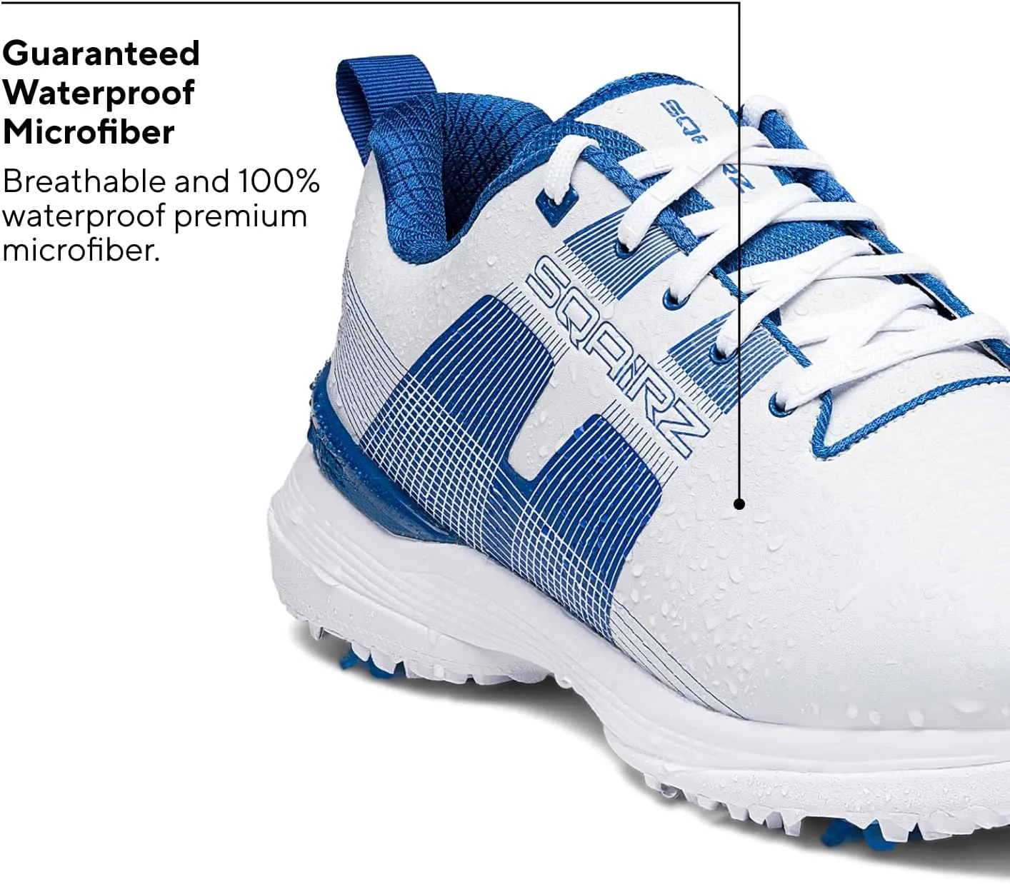 SQAIRZ Velo Men's Athletic Golf Shoes, New Golf Shoes, Designed for Balance & Performance, Replaceable Spikes, Waterproof, Golf Shoes Men with Spikes, Mens Golf Shoes, Golf Footwear
