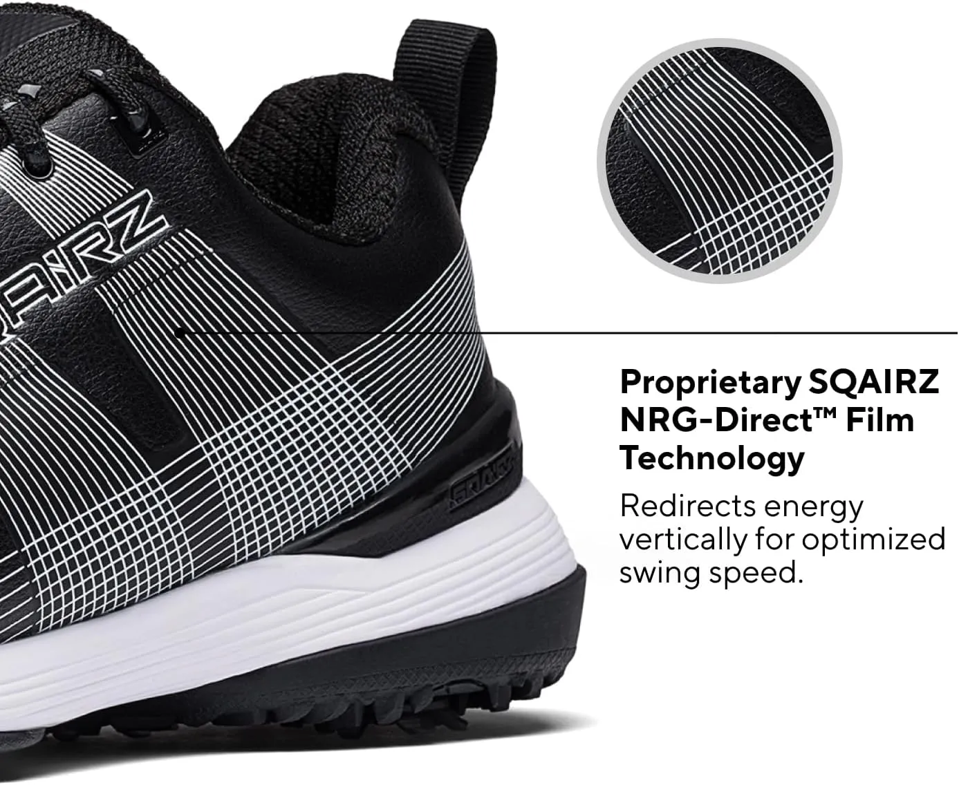 SQAIRZ Velo Men's Athletic Golf Shoes, New Golf Shoes, Designed for Balance & Performance, Replaceable Spikes, Waterproof, Golf Shoes Men with Spikes, Mens Golf Shoes, Golf Footwear