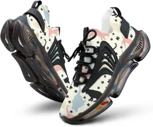 Stylish Colorful Cats Pattern Women's Running Shoes Non Slip Breathable Sneakers for Walking Travel