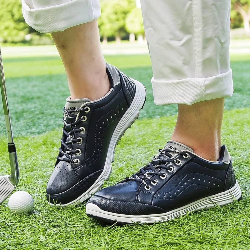 THESTRON 2021 Men Golf Shoes Professional Spikes Golf Sport Sneakers Waterproof Mens Trainers Golfing