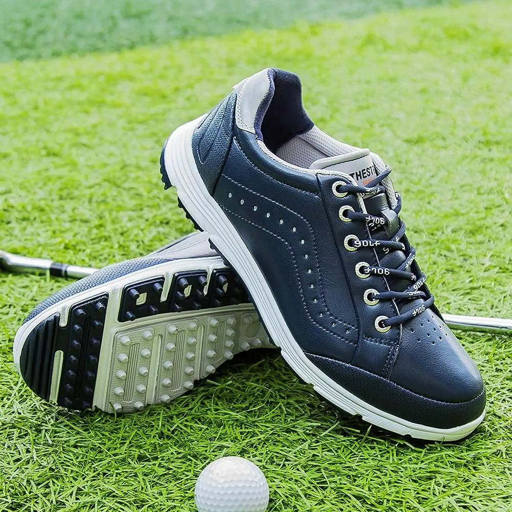 THESTRON 2021 Men Golf Shoes Professional Spikes Golf Sport Sneakers Waterproof Mens Trainers Golfing