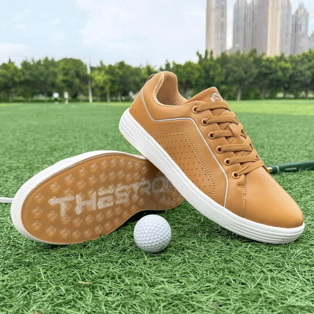 THESTRON Men's Golf Shoes Comfortable Non Slip Men Casual Sport Shoes for Golfing Lightweight Golf Sneakers