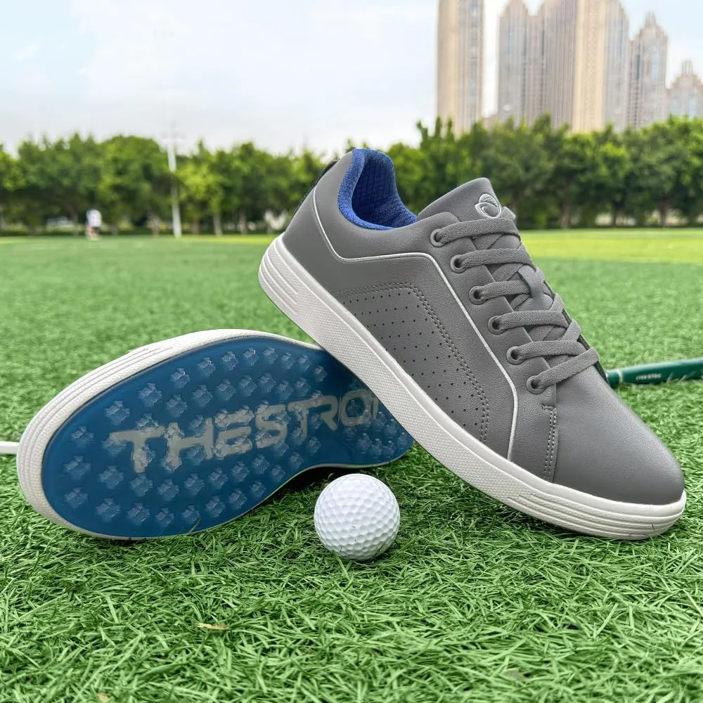 THESTRON Men's Golf Shoes Comfortable Non Slip Men Casual Sport Shoes for Golfing Lightweight Golf Sneakers