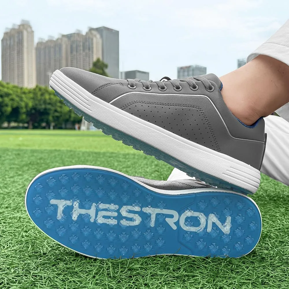 THESTRON Men's Golf Shoes Comfortable Non Slip Men Casual Sport Shoes for Golfing Lightweight Golf Sneakers