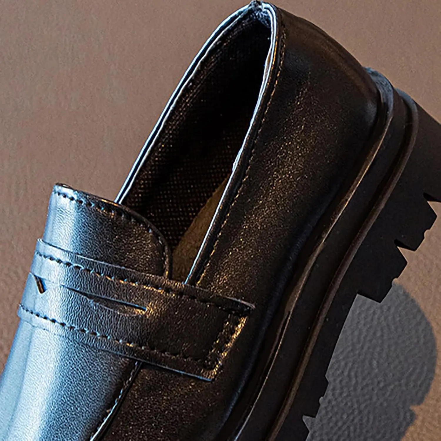 Toddler Boys Girls Loafers School Shoes Mary Jane Flat𝘀 Fashion Comfort Leather Round Toe Slip On Dress Shoes