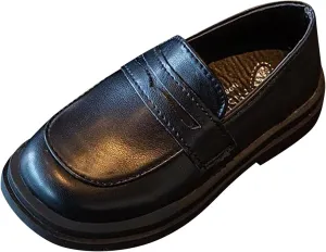 Toddler Boys Girls Loafers School Shoes Mary Jane Flat𝘀 Fashion Comfort Leather Round Toe Slip On Dress Shoes