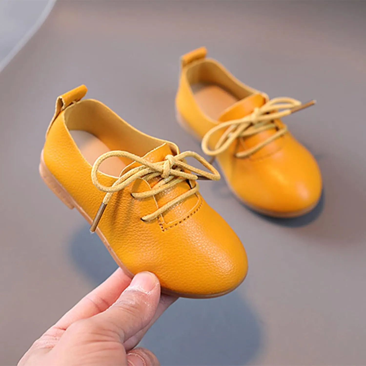 Toddler Little Girls Boys British Style Lace-Up Saddle Shoes Casual 𝗢xfords Baptism School 𝗨niform Loafer Shoes