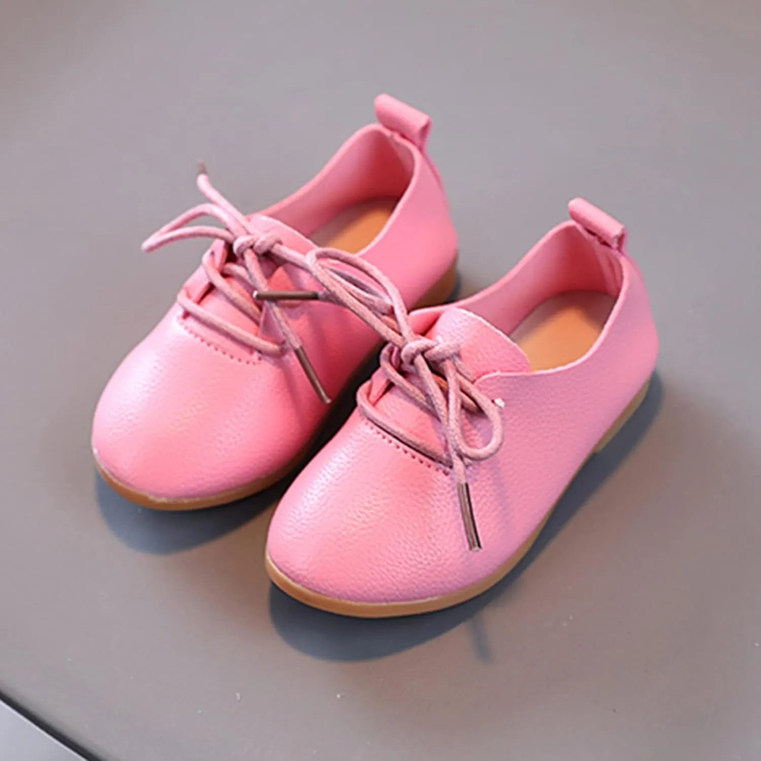 Toddler Little Girls Boys British Style Lace-Up Saddle Shoes Casual 𝗢xfords Baptism School 𝗨niform Loafer Shoes