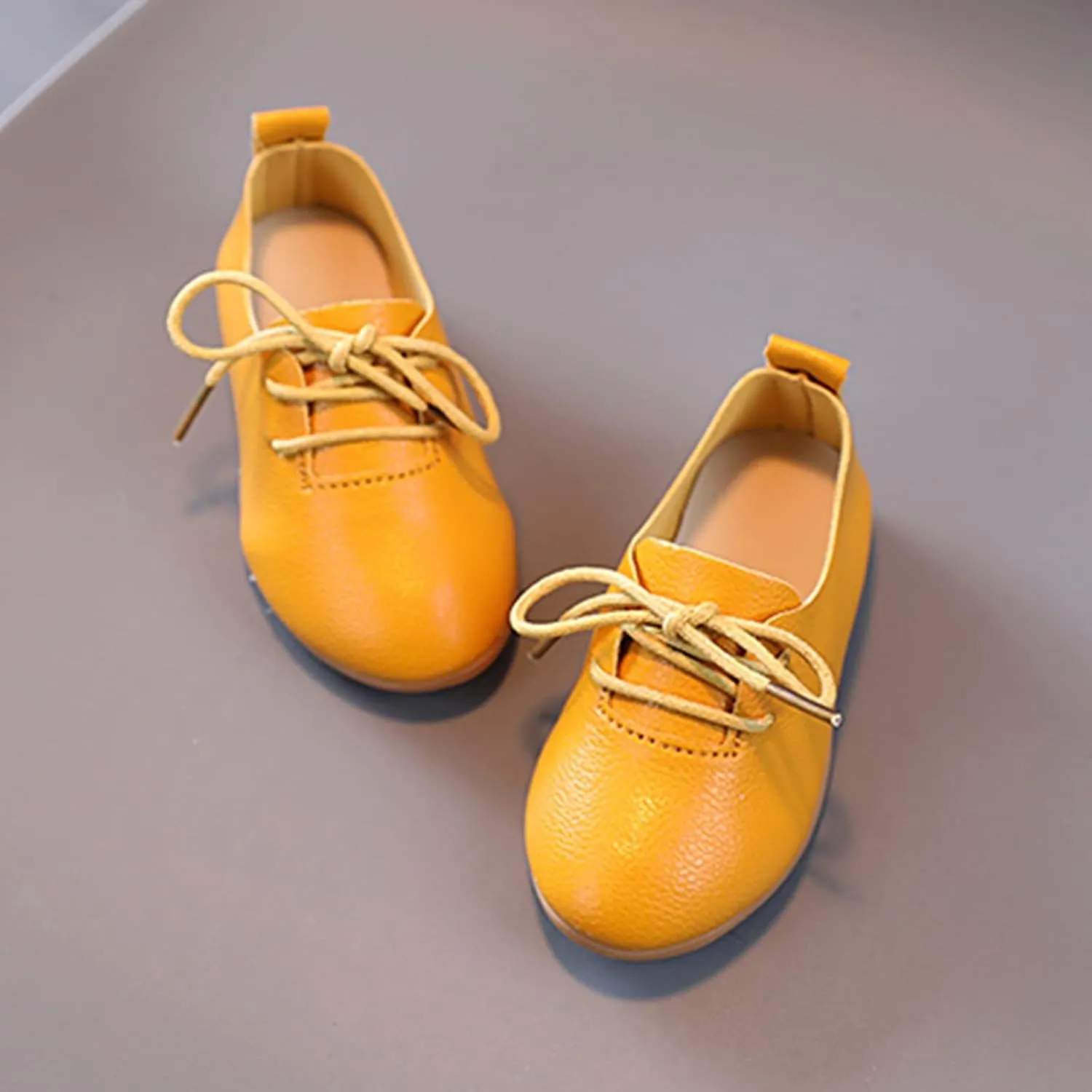 Toddler Little Girls Boys British Style Lace-Up Saddle Shoes Casual 𝗢xfords Baptism School 𝗨niform Loafer Shoes