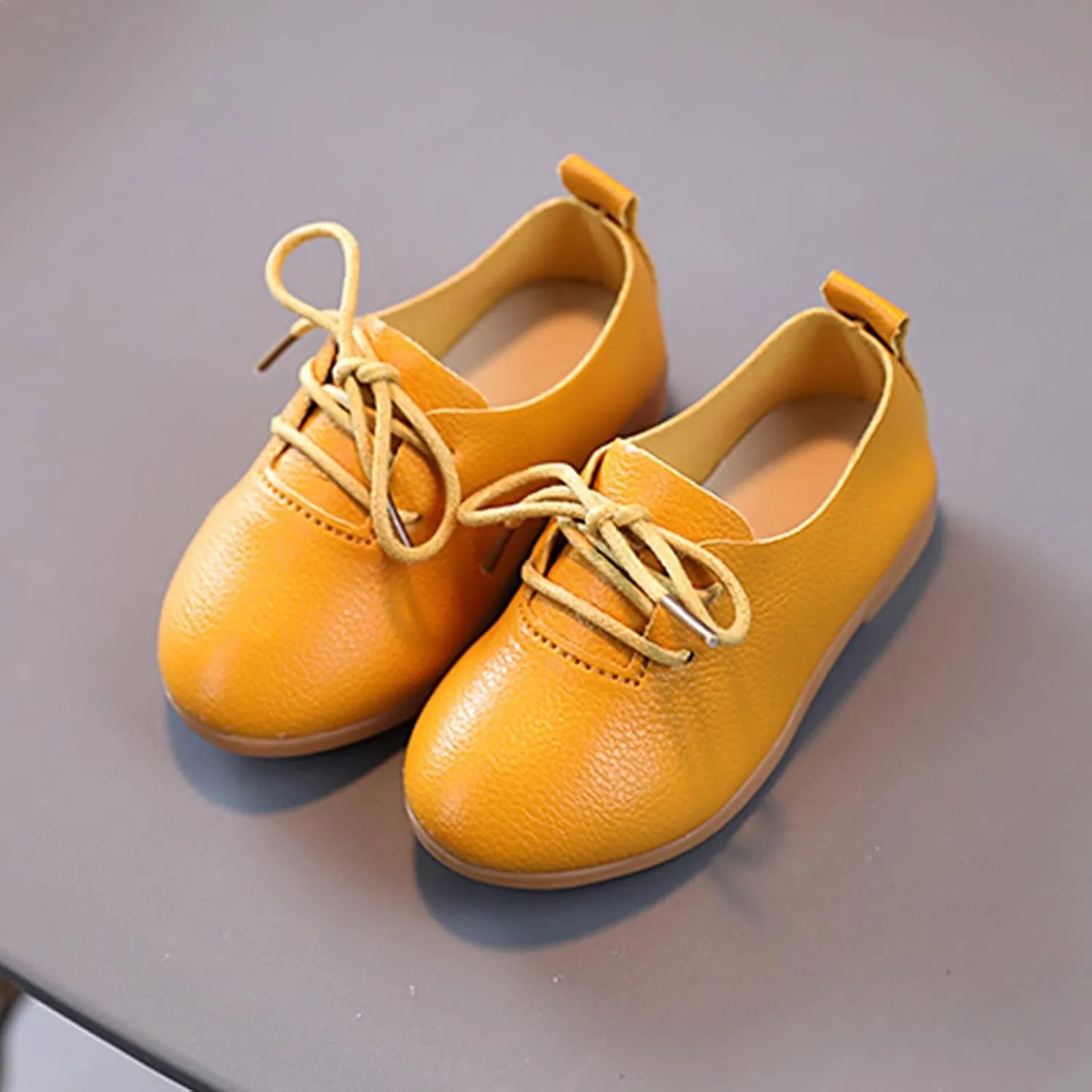 Toddler Little Girls Boys British Style Lace-Up Saddle Shoes Casual 𝗢xfords Baptism School 𝗨niform Loafer Shoes