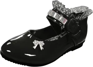 Toddler Princess Flower Leather Lace Mary Jane Dance Shoes 𝗢xfords Soft Sweet Elegant Flat Shoes for Kids Girls
