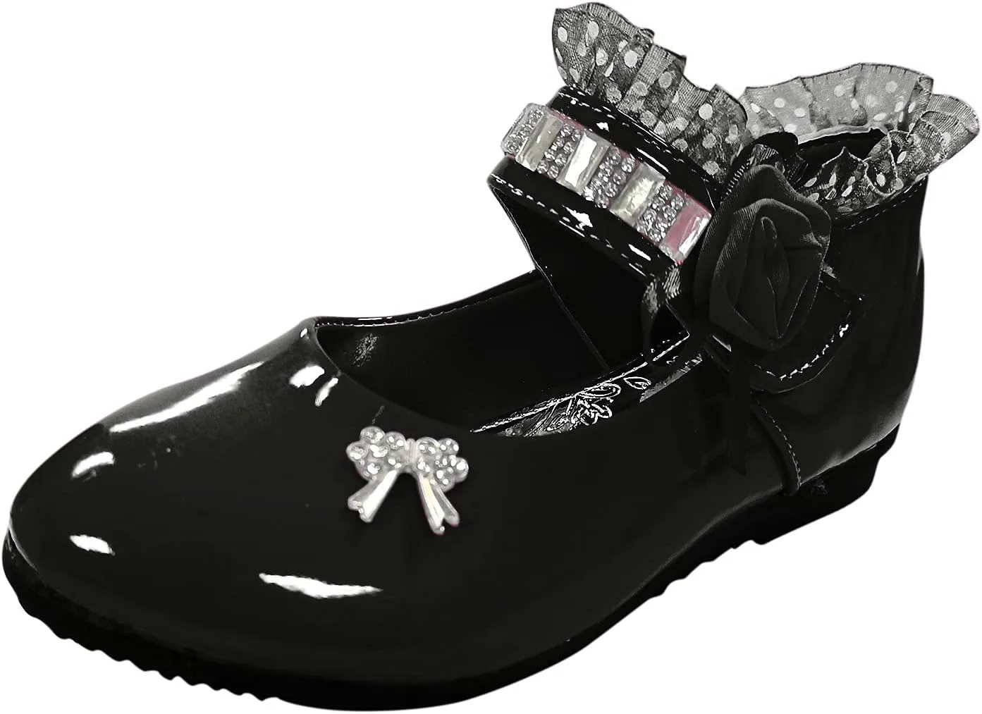 Toddler Princess Flower Leather Lace Mary Jane Dance Shoes 𝗢xfords Soft Sweet Elegant Flat Shoes for Kids Girls