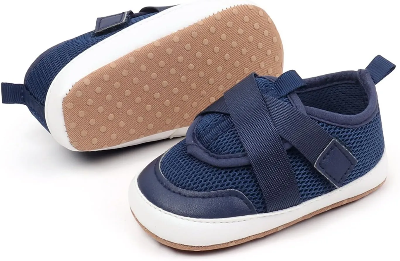 Toddler Slip On Shoes Baby Boy Girl Woven Loafers Mesh Sports Shoes Solid Color Baby Infant First Walking Shoes