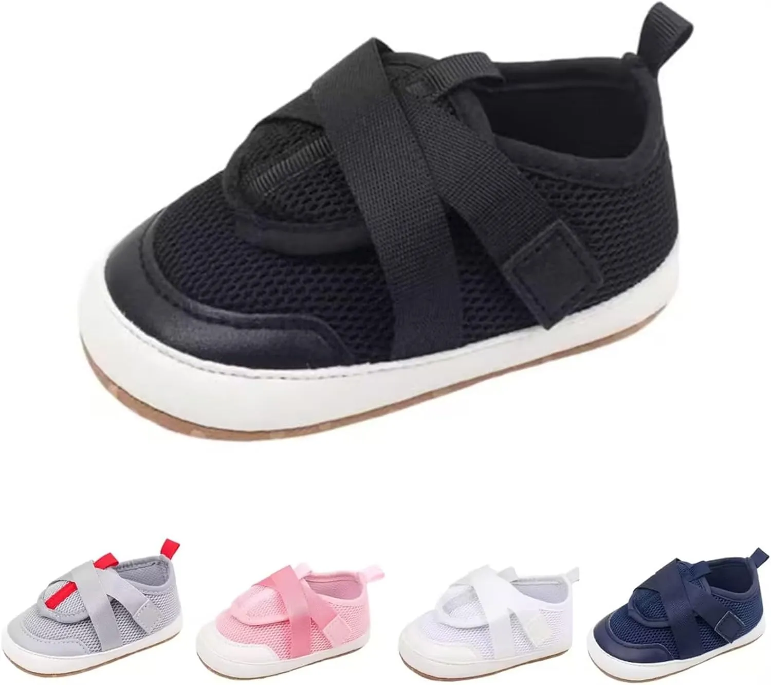 Toddler Slip On Shoes Baby Boy Girl Woven Loafers Mesh Sports Shoes Solid Color Baby Infant First Walking Shoes