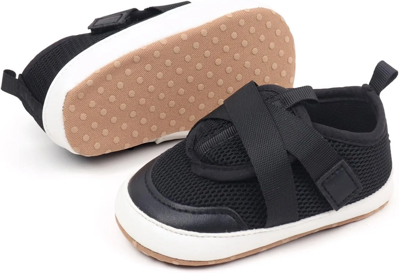 Toddler Slip On Shoes Baby Girl Boy Woven Loafers Mesh Sports Shoes Baby Infant Solid Color First Walking Shoes