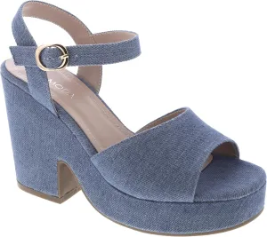 TOP Moda Women Open Toe Ankle Strap Platform Chunky Block High Heeled Sandals