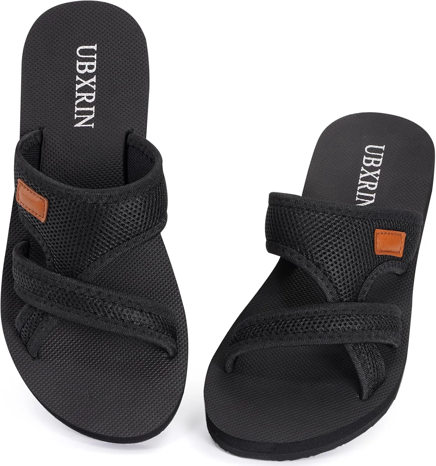 UBXRIN Women's Comfortable Beach Slides Summer Casual Slip on Slide Sandals Rubber Sole