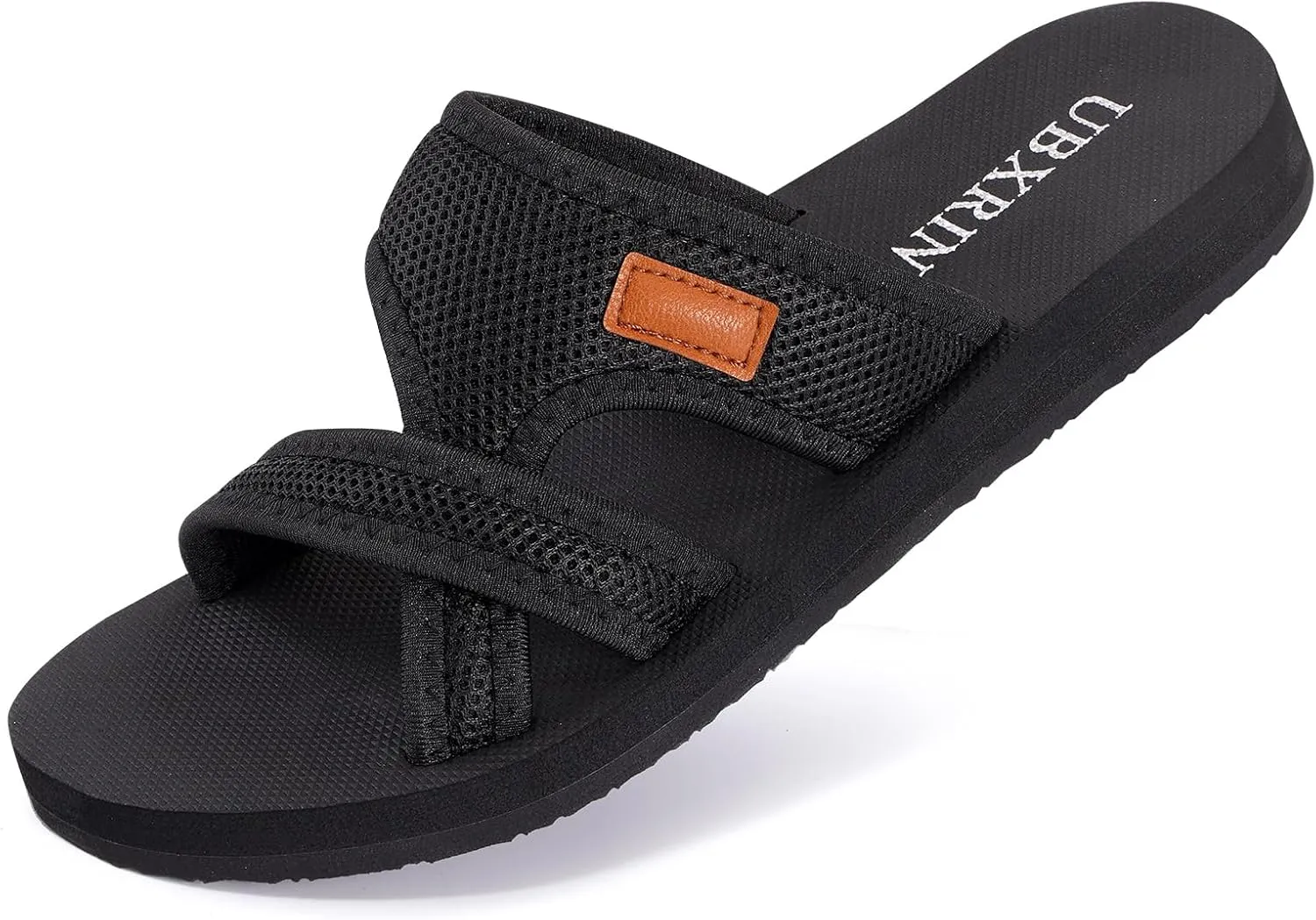 UBXRIN Women's Comfortable Beach Slides Summer Casual Slip on Slide Sandals Rubber Sole
