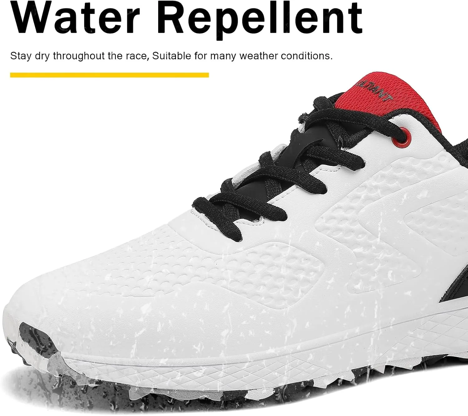 ULTIANT Golf Shoes Men Waterproof Spikeless Lightweight Non-Slip Walking Shoes Outdoor Size7.5-12