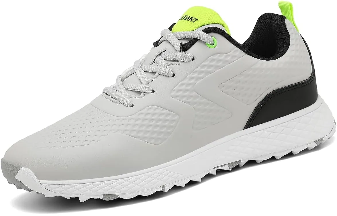 ULTIANT Golf Shoes Men Waterproof Spikeless Lightweight Non-Slip Walking Shoes Outdoor Size7.5-12