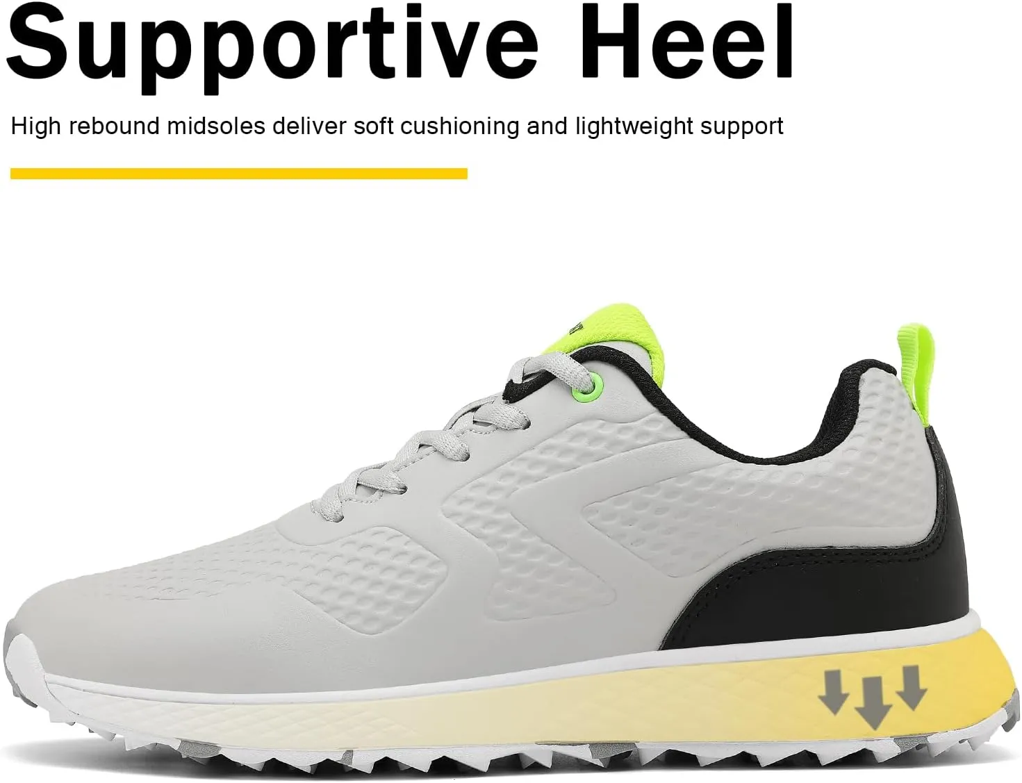 ULTIANT Golf Shoes Men Waterproof Spikeless Lightweight Non-Slip Walking Shoes Outdoor Size7.5-12