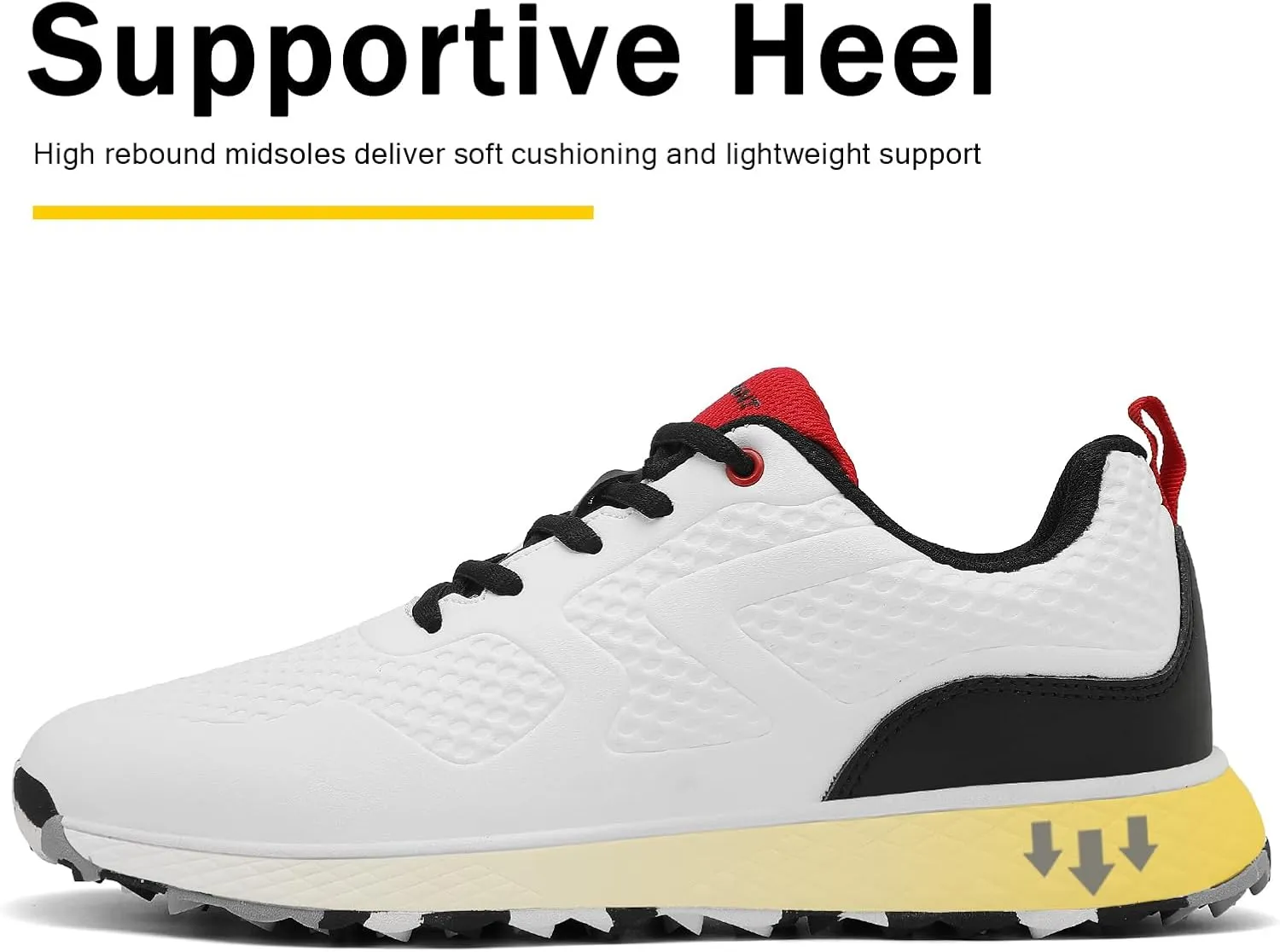 ULTIANT Golf Shoes Men Waterproof Spikeless Lightweight Non-Slip Walking Shoes Outdoor Size7.5-12