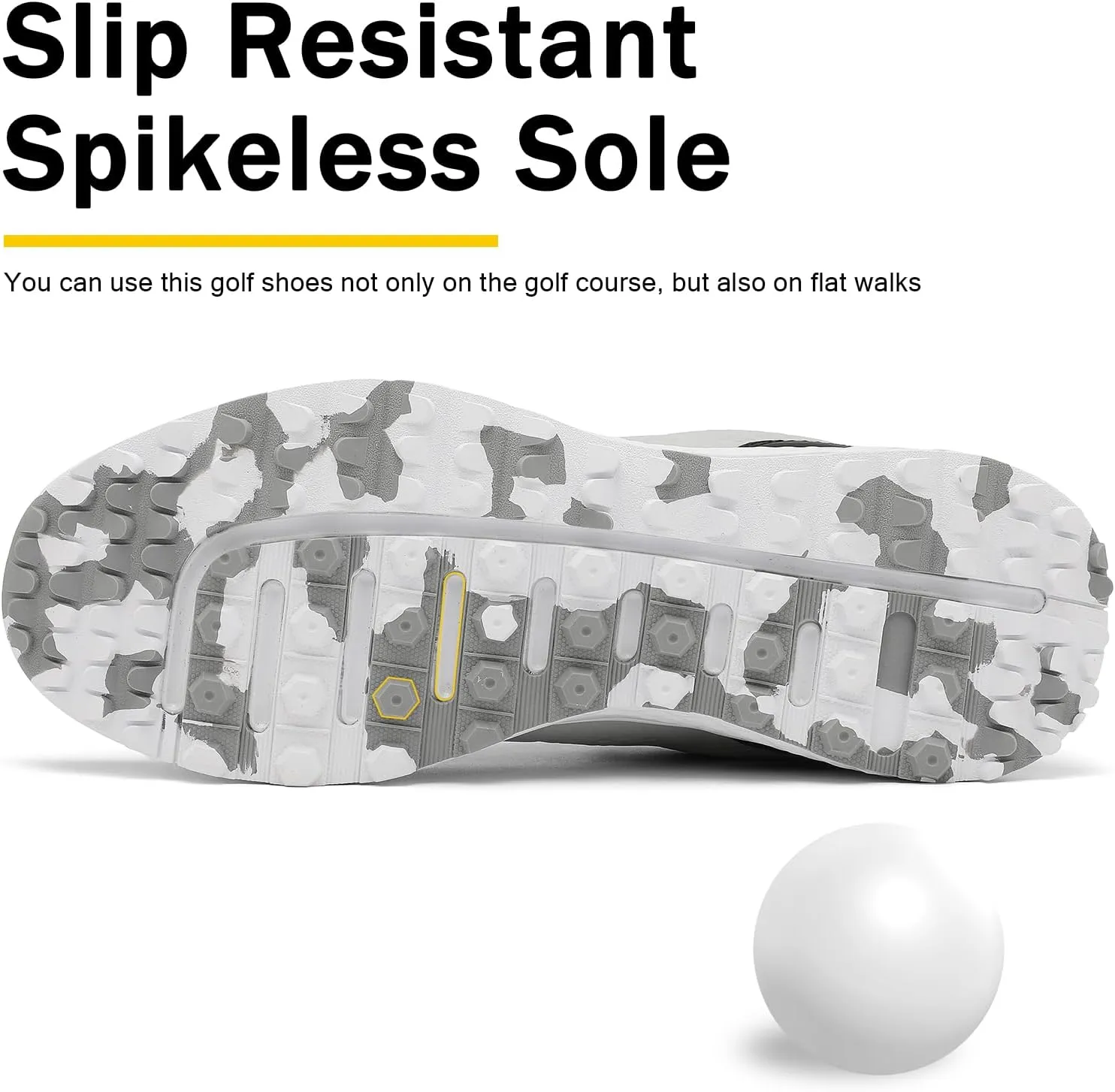 ULTIANT Golf Shoes Men Waterproof Spikeless Lightweight Non-Slip Walking Shoes Outdoor Size7.5-12
