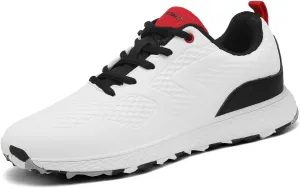 ULTIANT Golf Shoes Men Waterproof Spikeless Lightweight Non-Slip Walking Shoes Outdoor Size7.5-12