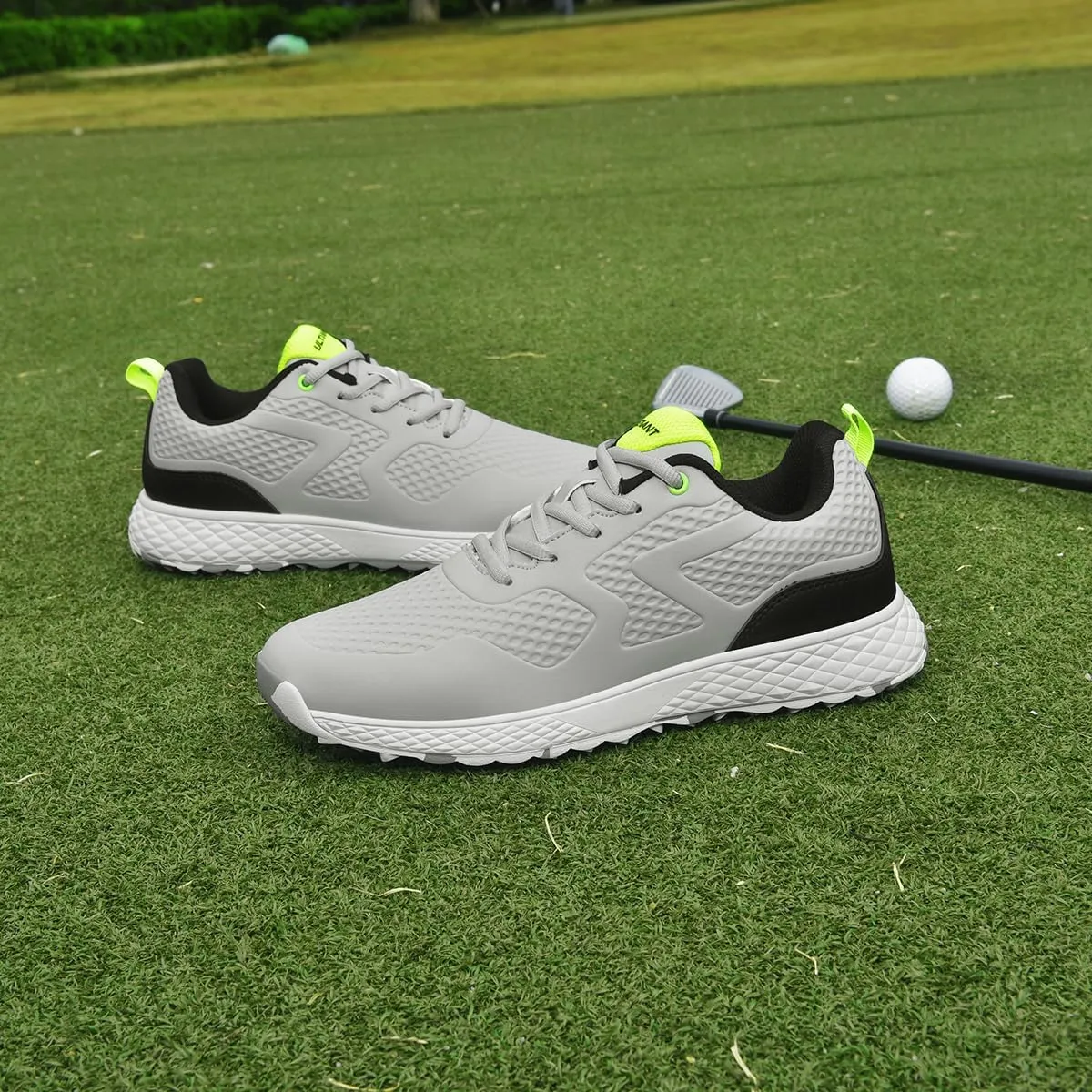 ULTIANT Golf Shoes Men Waterproof Spikeless Lightweight Non-Slip Walking Shoes Outdoor Size7.5-12