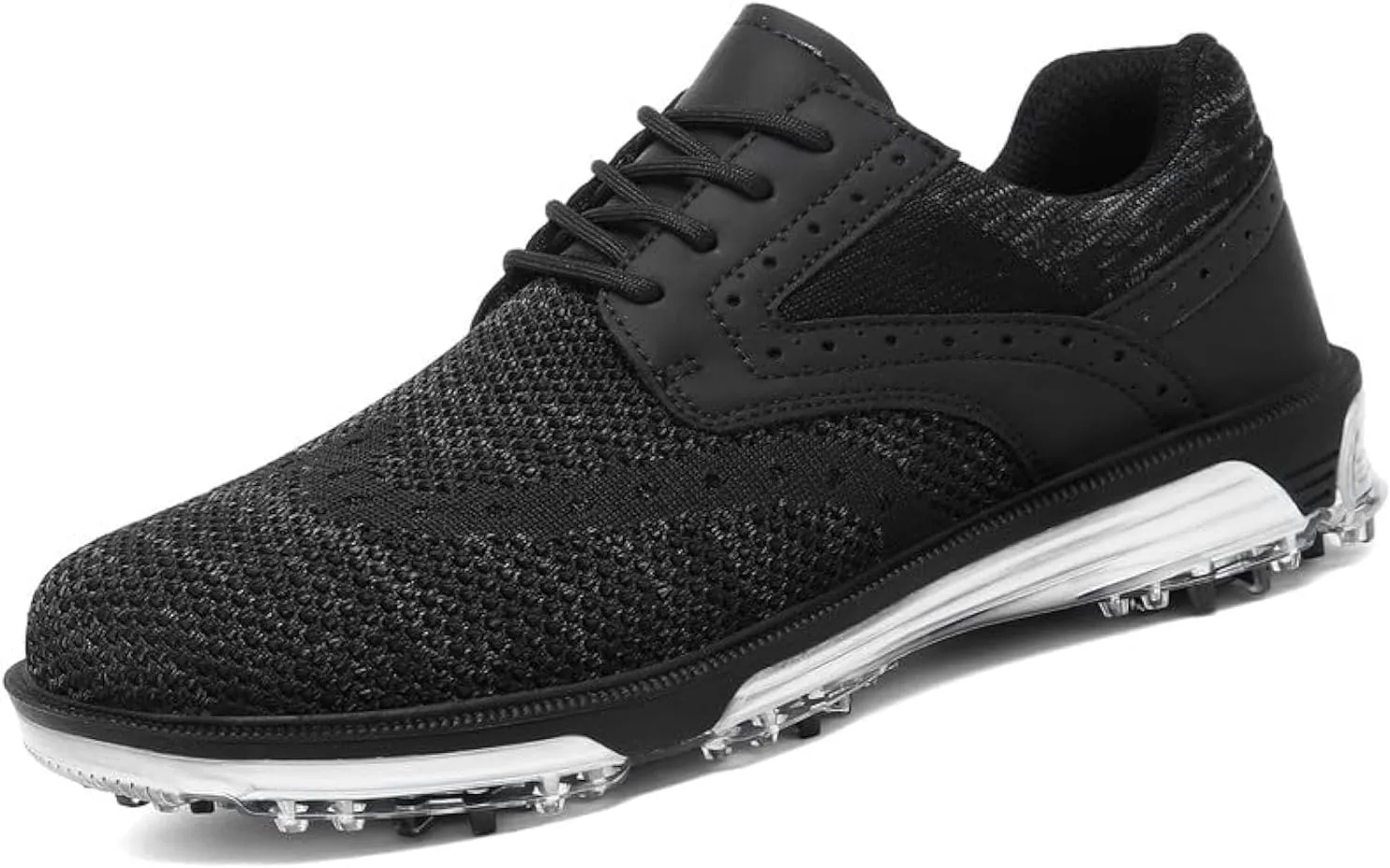 ULTIANT Men's Golf Shoes Fixed Nailless Sole Lightweight Breathable Spikeless Outdoor Footwear Size7.5-13