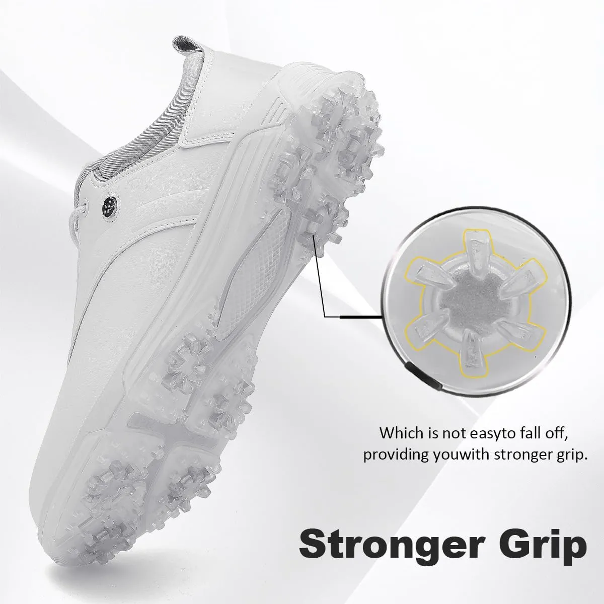 ULTIANT Mens Golf Shoes Waterproof Fixed Spikeless Sole Comfortable Outdoor Sport Shoes Size7.5-13