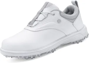 ULTIANT Mens Golf Shoes Waterproof Fixed Spikeless Sole Comfortable Outdoor Sport Shoes Size7.5-13