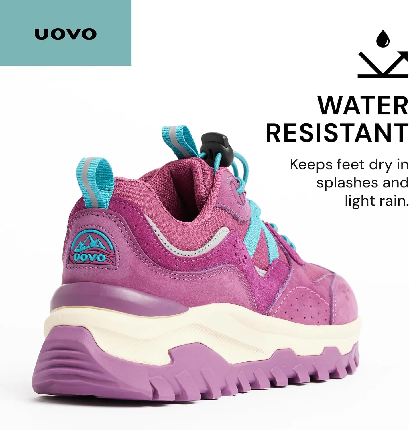UOVO Kids Waterproof Hiking Shoes  Non-Slip Outdoor Trail Sneakers for Boys & Girls, Lightweight Breathable Trekking Boots