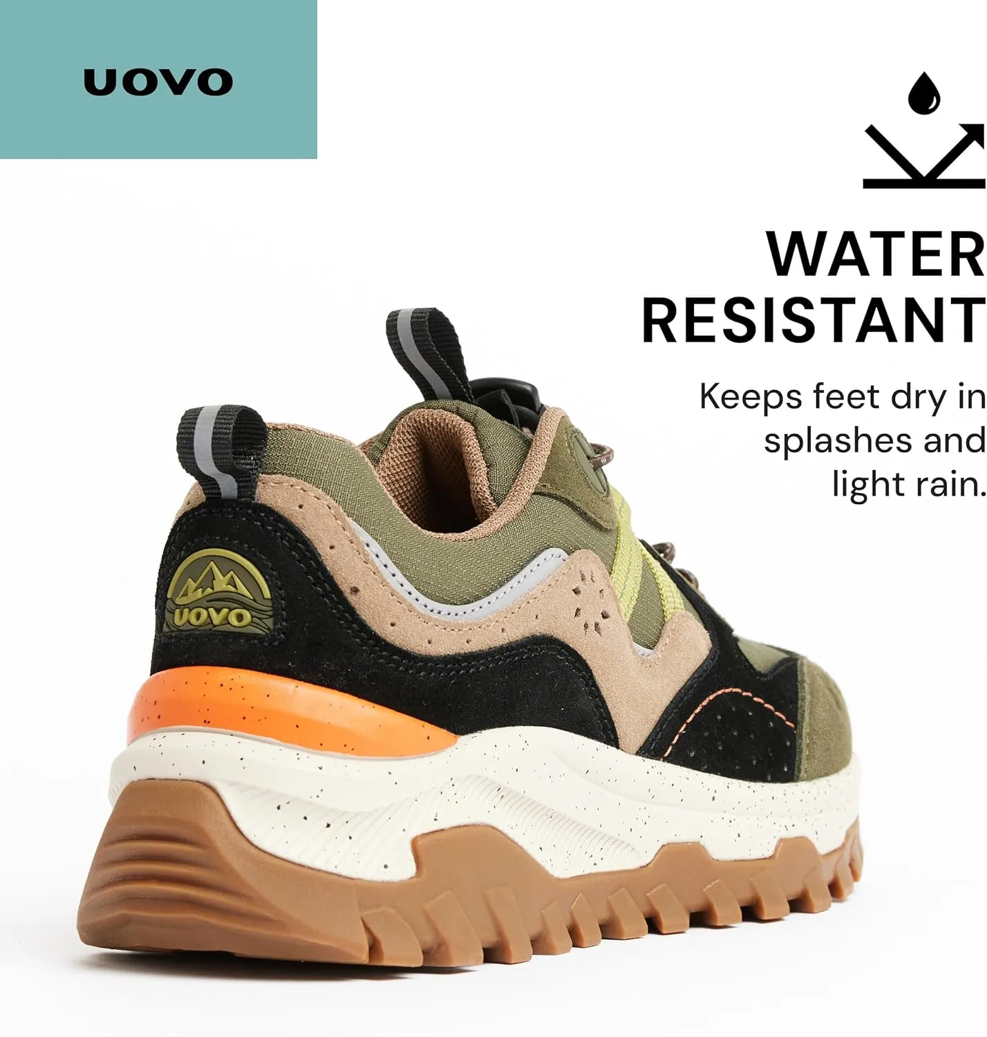 UOVO Kids Waterproof Hiking Shoes  Non-Slip Outdoor Trail Sneakers for Boys & Girls, Lightweight Breathable Trekking Boots