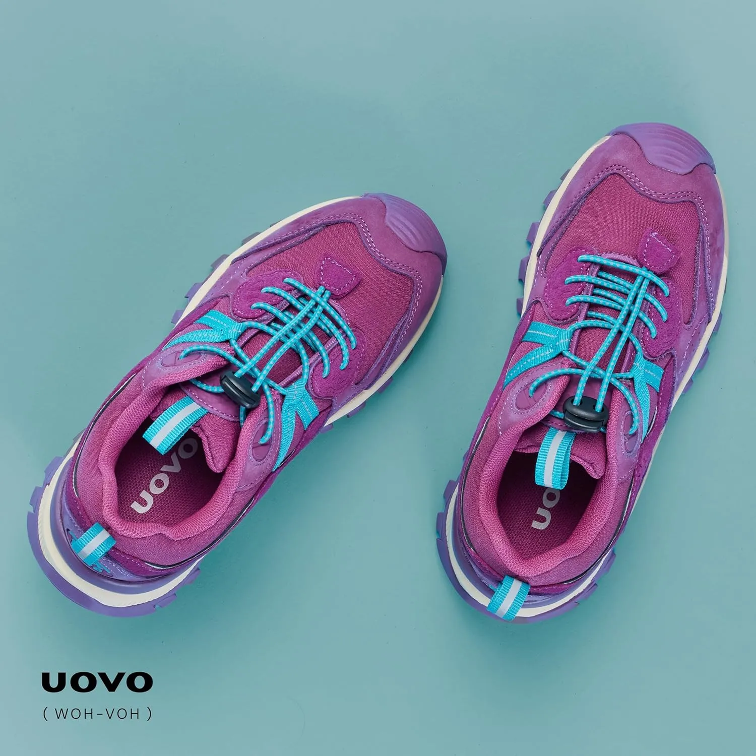 UOVO Kids Waterproof Hiking Shoes  Non-Slip Outdoor Trail Sneakers for Boys & Girls, Lightweight Breathable Trekking Boots