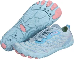 Water Hiking Shoes for Women Men, Unisex Grounded Footwear with Wide Toe Box & Non-Slip, Breathable Quick Dry Aqua Swim Shoes, Barefoot Sneakers for Walking Trail Running Swimming Outdoor