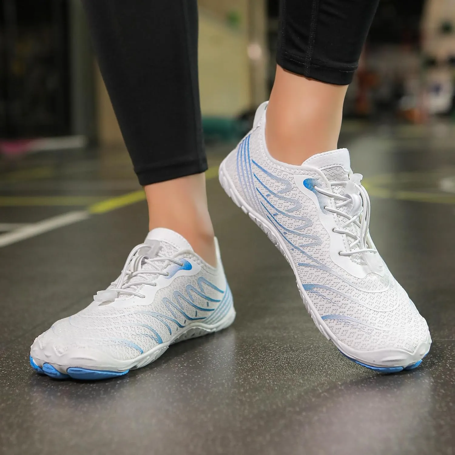 Water Hiking Shoes for Women Men, Unisex Grounded Footwear with Wide Toe Box & Non-Slip, Breathable Quick Dry Aqua Swim Shoes, Barefoot Sneakers for Walking Trail Running Swimming Outdoor