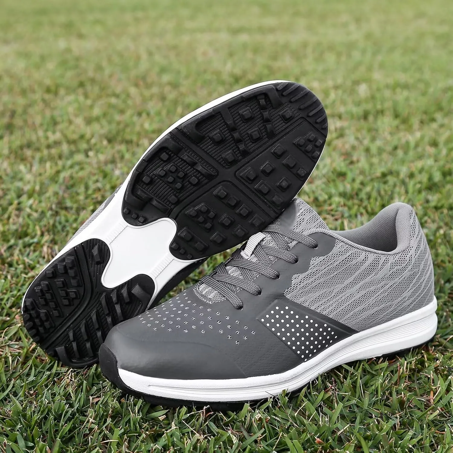 Waterproof Golf Shoes for Men Classic Mens Golf Trainers Professional Spiked Footwear Outdoor Anti Slip Walking Footwears