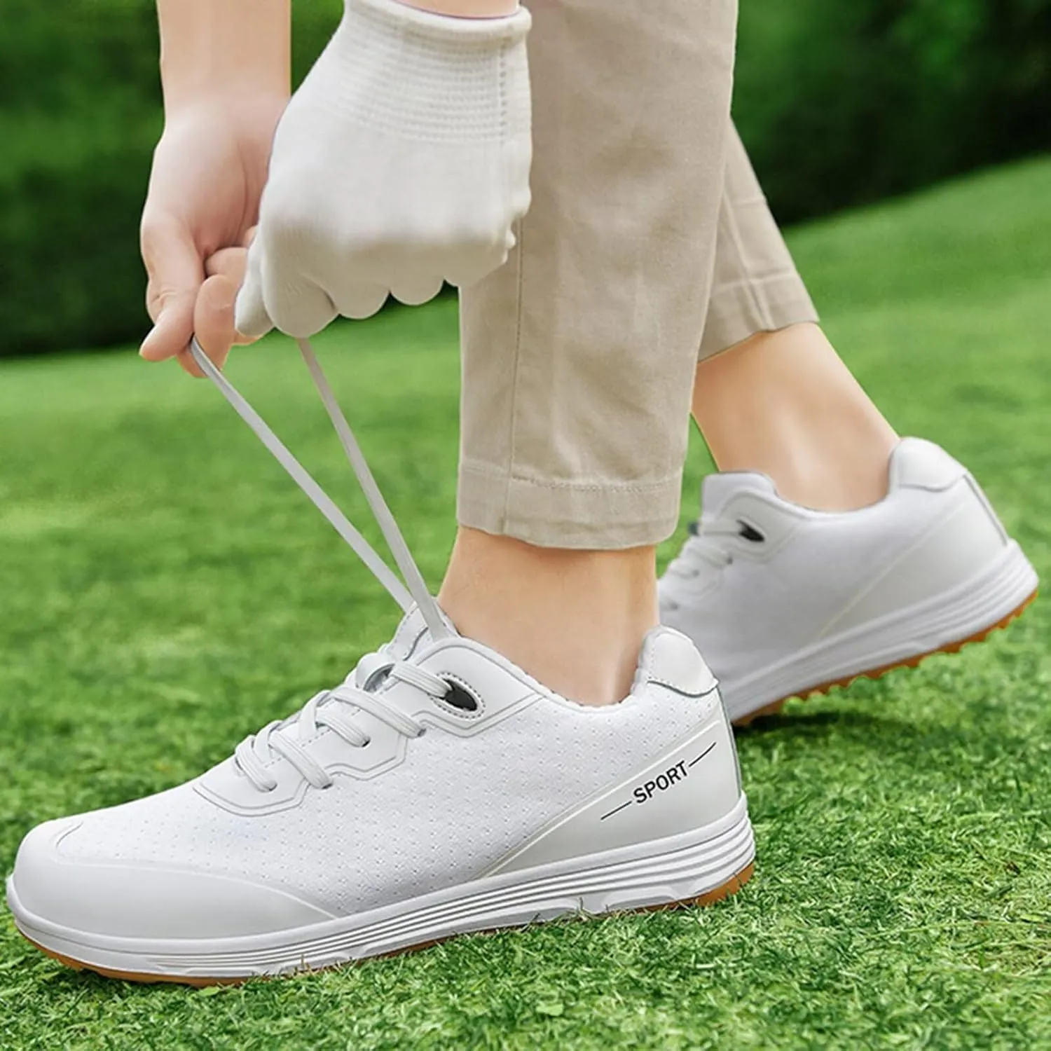 Women's Athletic Golf Shoes Breathable Spikeless Golfers Sneakers Men Professional Golf Trainers Anti Slip Walking Footwears