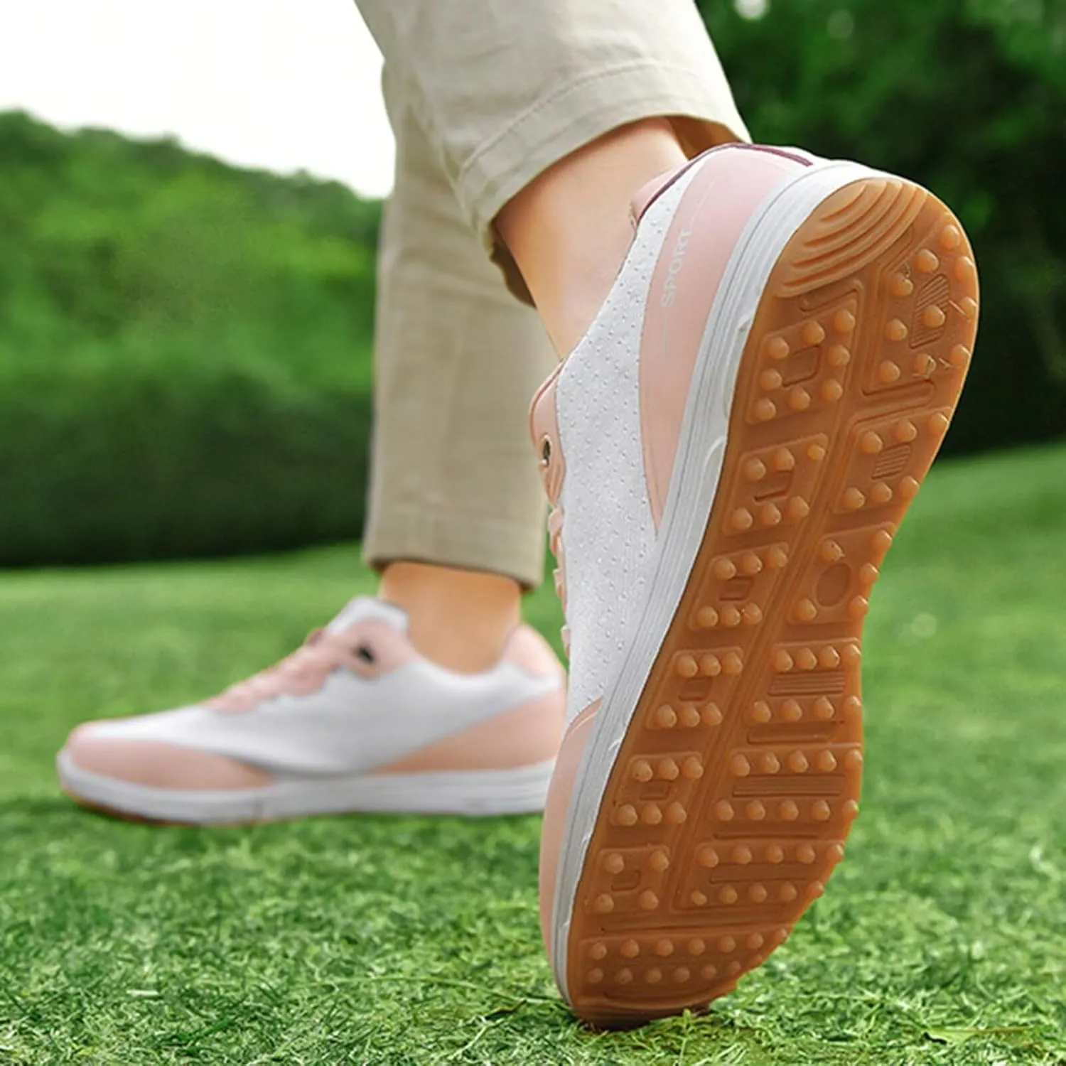 Women's Athletic Golf Shoes Breathable Spikeless Golfers Sneakers Men Professional Golf Trainers Anti Slip Walking Footwears