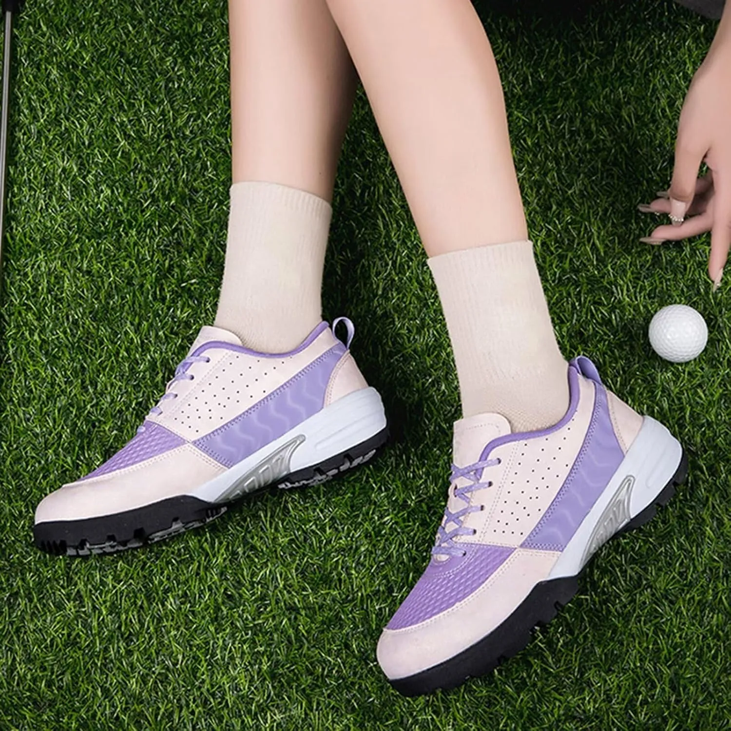 Women's Athletic Golf Shoes Professional Spikes Golf Sport Sneakers Waterproof Mens Trainers Golfing Anti Slip Walking Footwears
