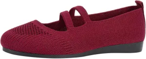 Women's Lightweight Walking Tennis Shoes Knitting Flat Casual Dress Shoes Comfort Ballerina Walking Shoes