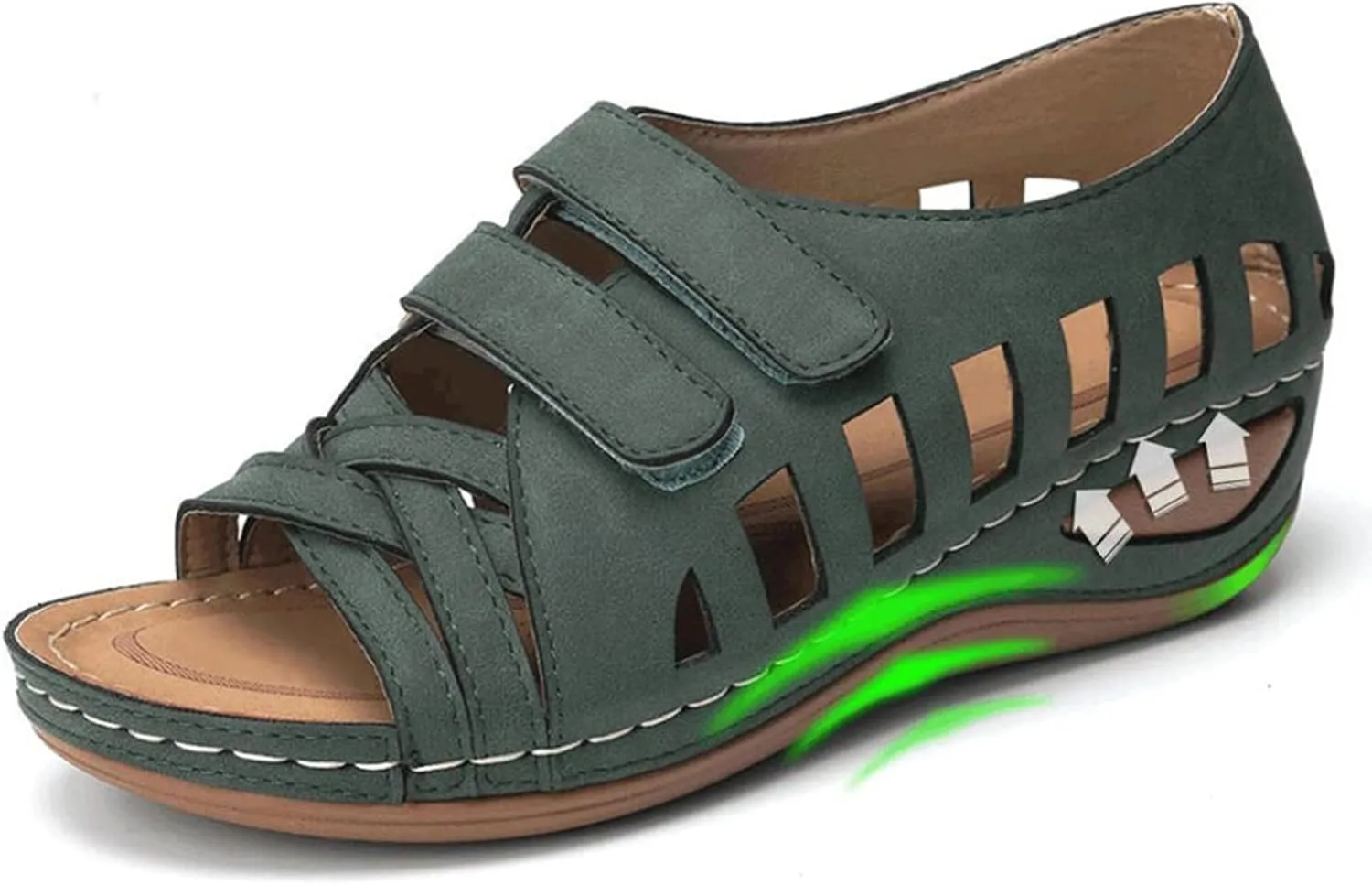 Womens Orthopedic Sandals Comfortable Dressy Flip Flops Beach Dressy Low Wedge Sandal Dressy Summer Heel Arch Support Shoes for Women Wedge Shoes Slip On Dressy Women's Orthotic Shoe