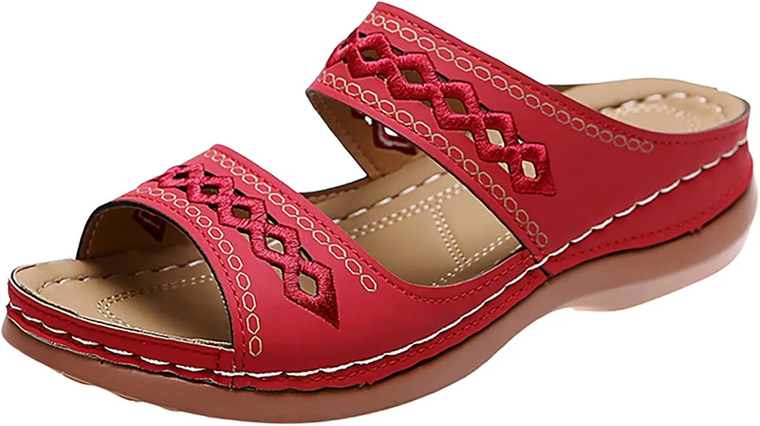 Womens Sandals with Arch Support Flip Flops Shower Wide Beach Platform Shoes for Woman Arch Support Comfort Orthopedic Knit Flip Flop Shoe Orthtic Women
