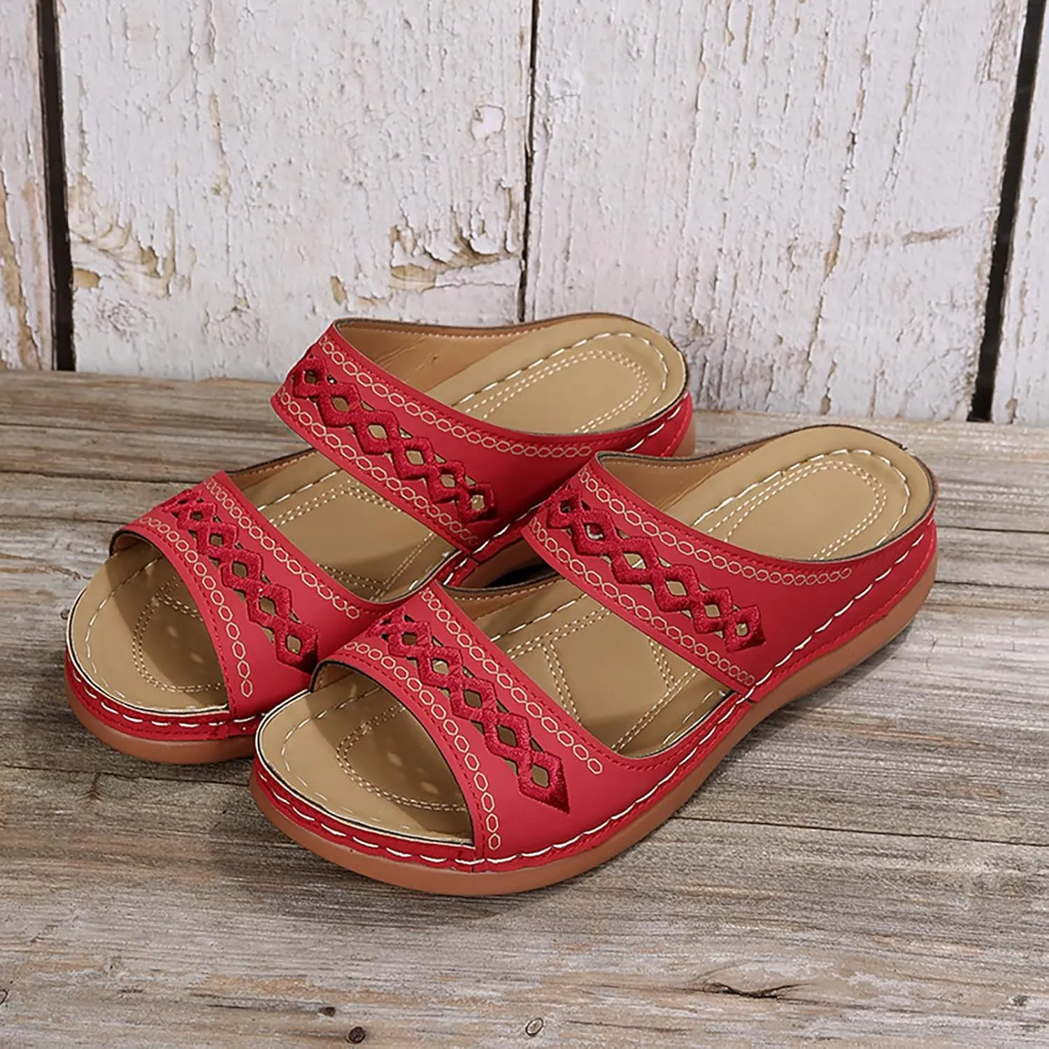 Womens Sandals with Arch Support Flip Flops Shower Wide Beach Platform Shoes for Woman Arch Support Comfort Orthopedic Knit Flip Flop Shoe Orthtic Women