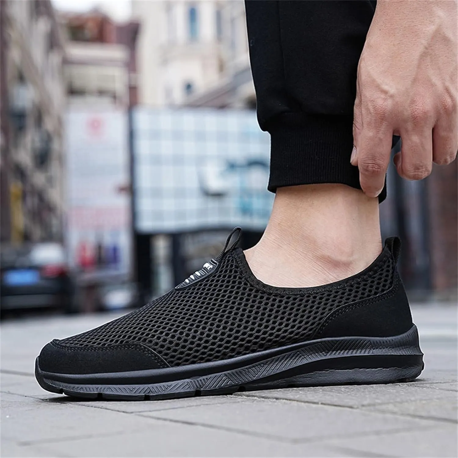 Women's Walking Shoes Cushion Comfortable Breeze Shoes Womens Tennis Shoes Slip On Business Casual Shoes Black Sneakers Steel Toe Tennis Shoe Casual Loafers