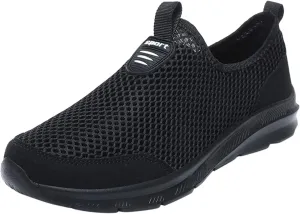 Women's Walking Shoes Cushion Comfortable Breeze Shoes Womens Tennis Shoes Slip On Business Casual Shoes Black Sneakers Steel Toe Tennis Shoe Casual Loafers