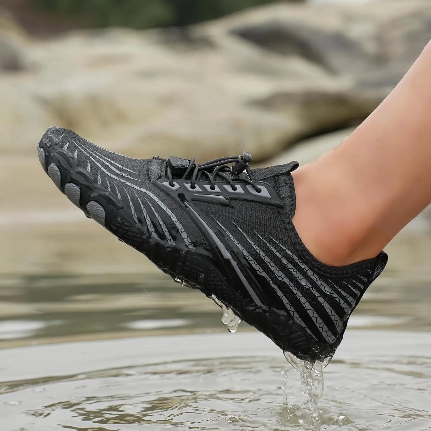 Women's Water Shoes, Men Barefoot Grounded Footwear Quick Dry Aqua Shoes for Unisex Hike Hiking Workout Beach Swimming