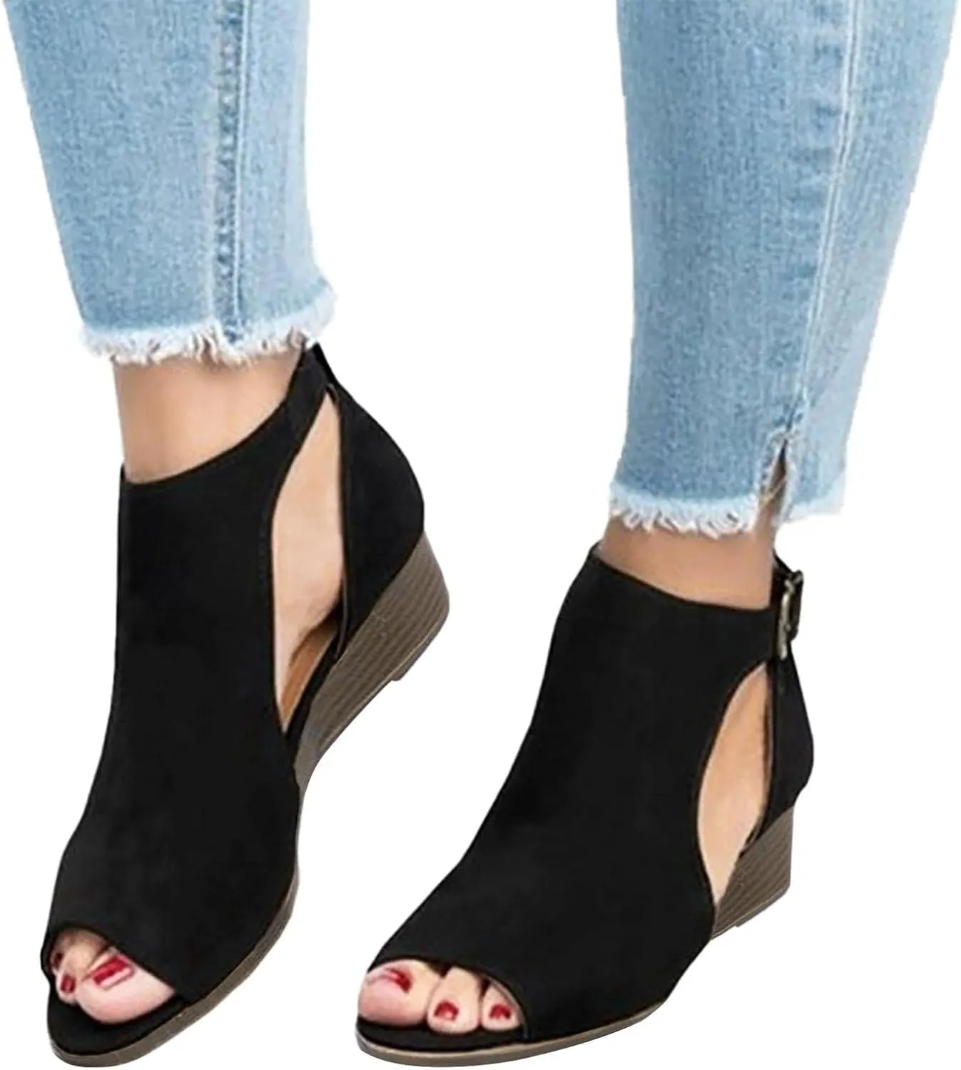 Women's Wedge Sandals Casual Bohemia Orthopedic Platform Sandal Fashion Trendy Ankle Strap Open Toe Shoes