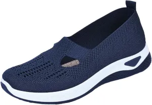 Women's Woven Orthopedic Breathable Soft Shoes Running Shoes for Women Comfortable Business Casual Shoes Chunky Sneakers Steel Toe Tennis Shoe Loafers Casual Slip On